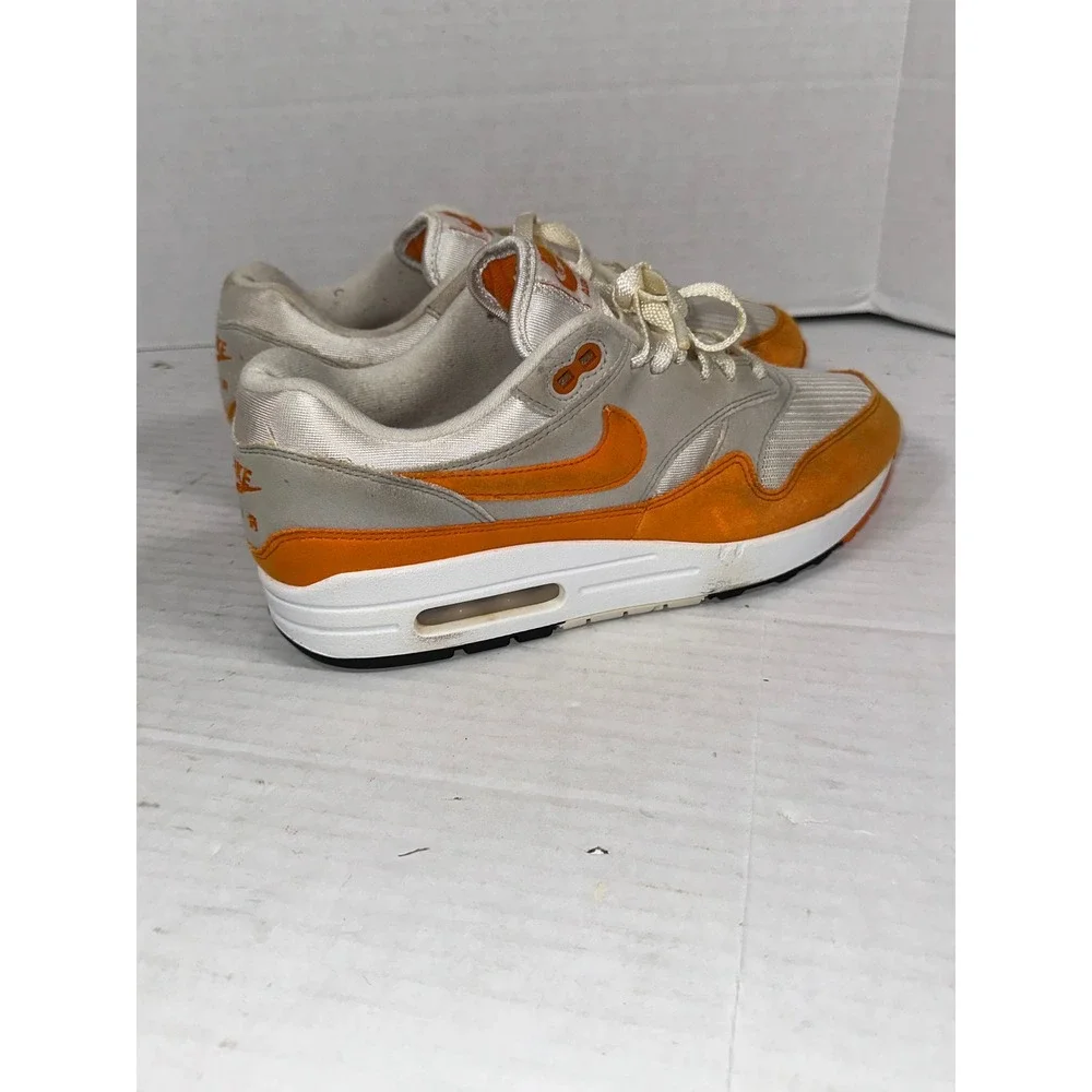 Nike Air‎ Max 1 Magma Orange White Grey Mens Size 8 DC1454-101 Low Top Sneakers
